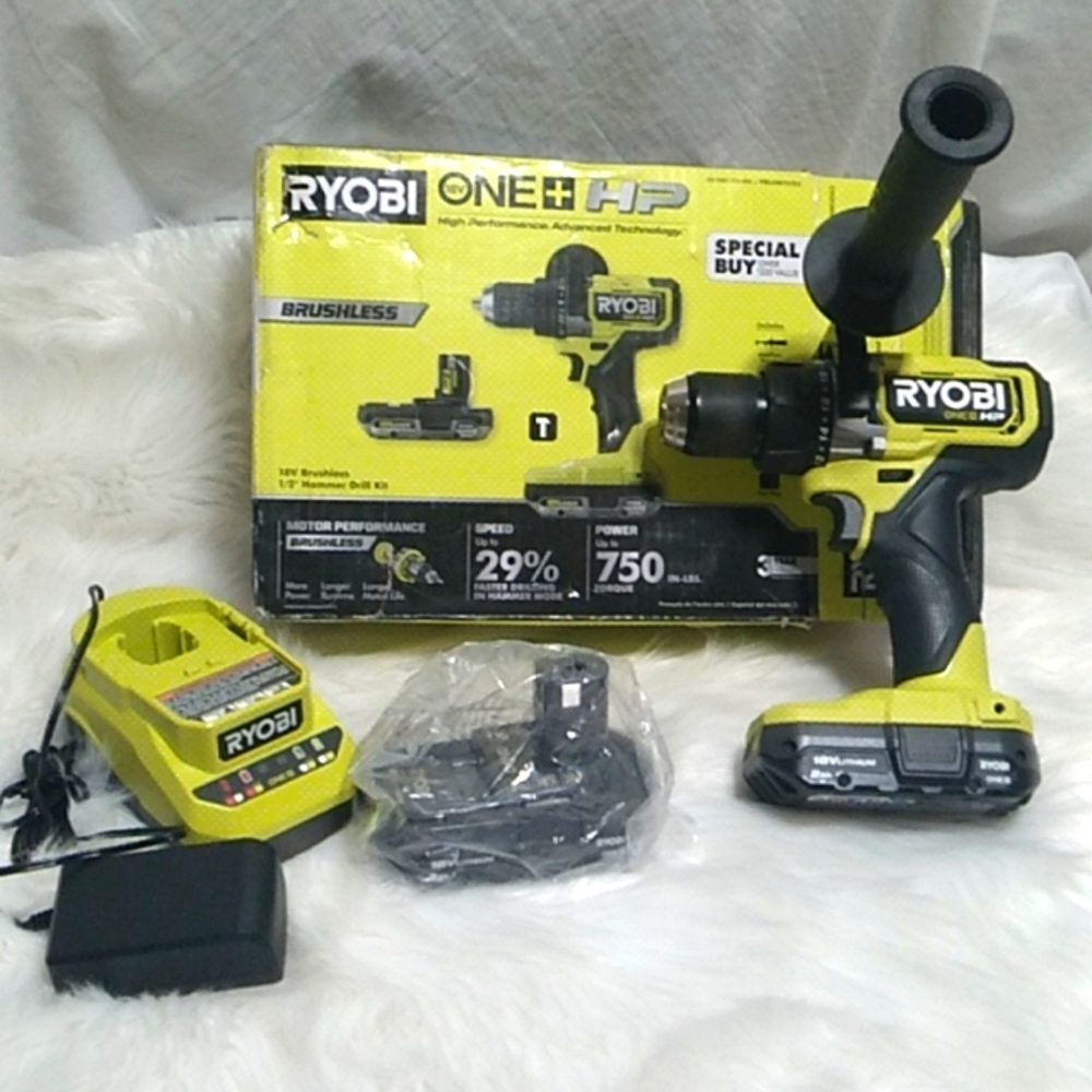 New Ryobi 18V One + HP Brushless 1/2" Hammer Drill